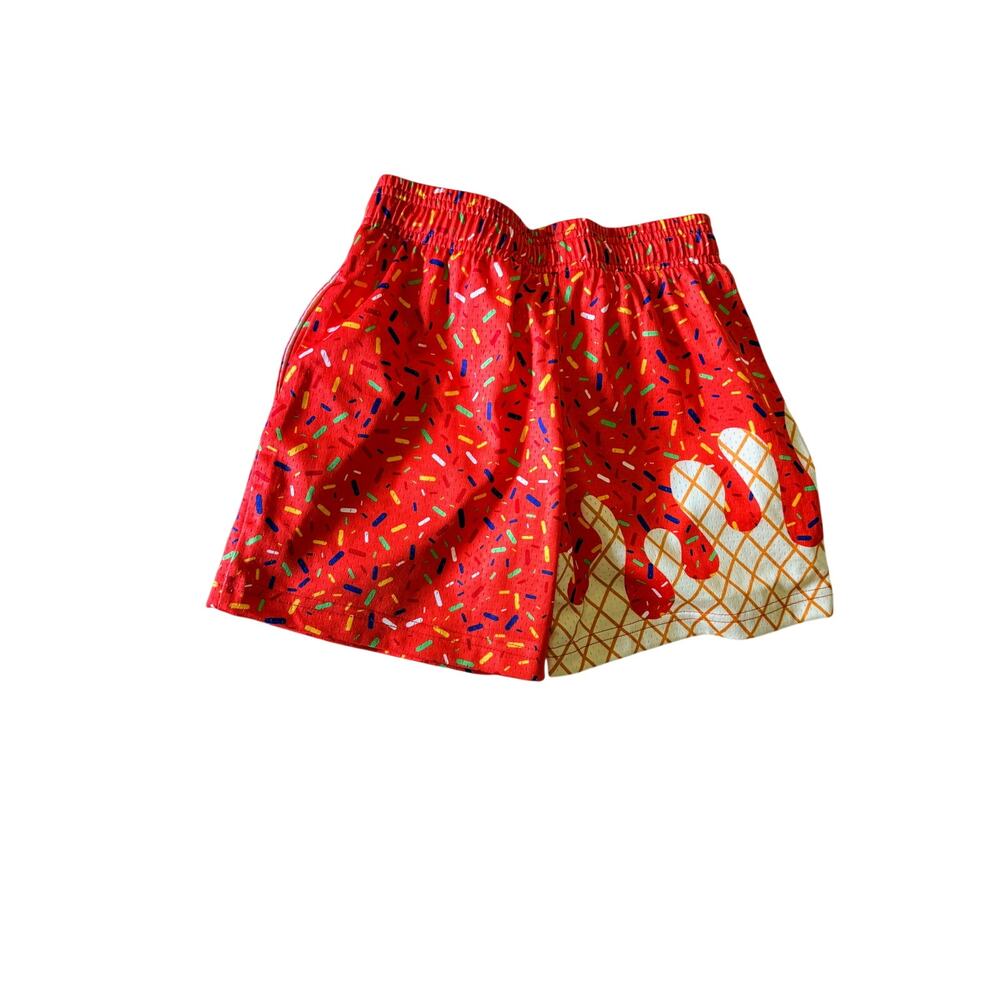 Baseball 101 Red Ice Cream & Sprinkles Mesh Shorts
